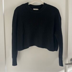 Cotton On Black Ribbed Crew Neck Sweater